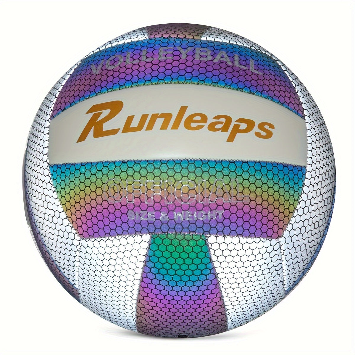 Size 5 Holographic Reflective Volleyball for Indoor & Outdoor Training