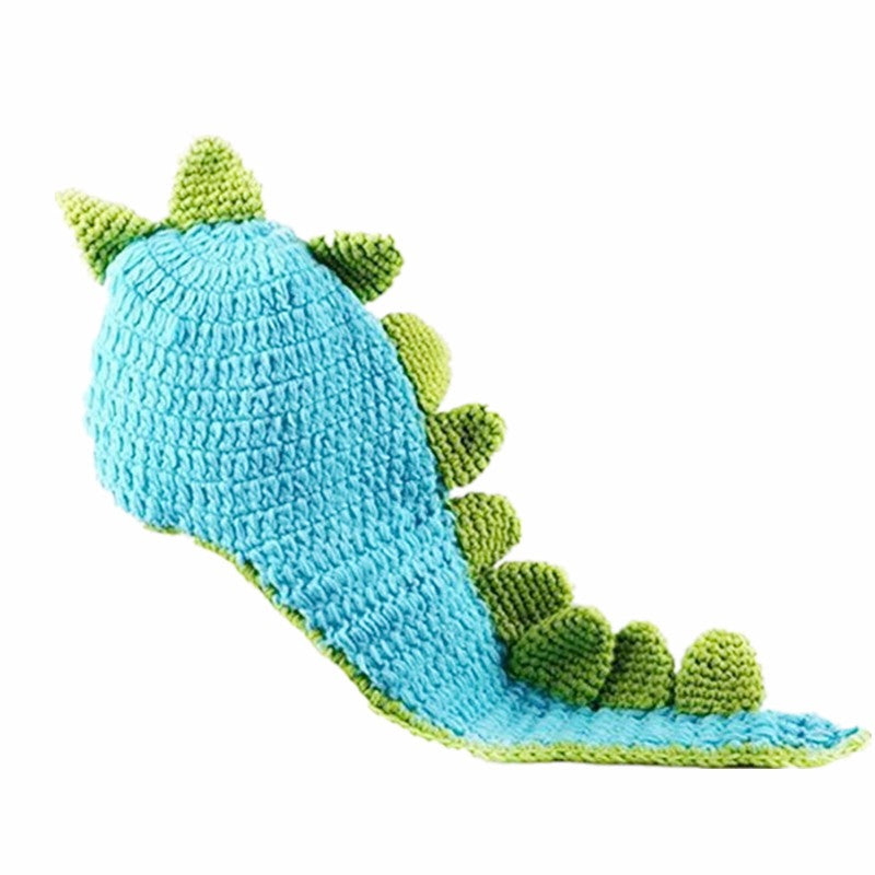 Dino Shaped Knitted Beanie for Baby Boys