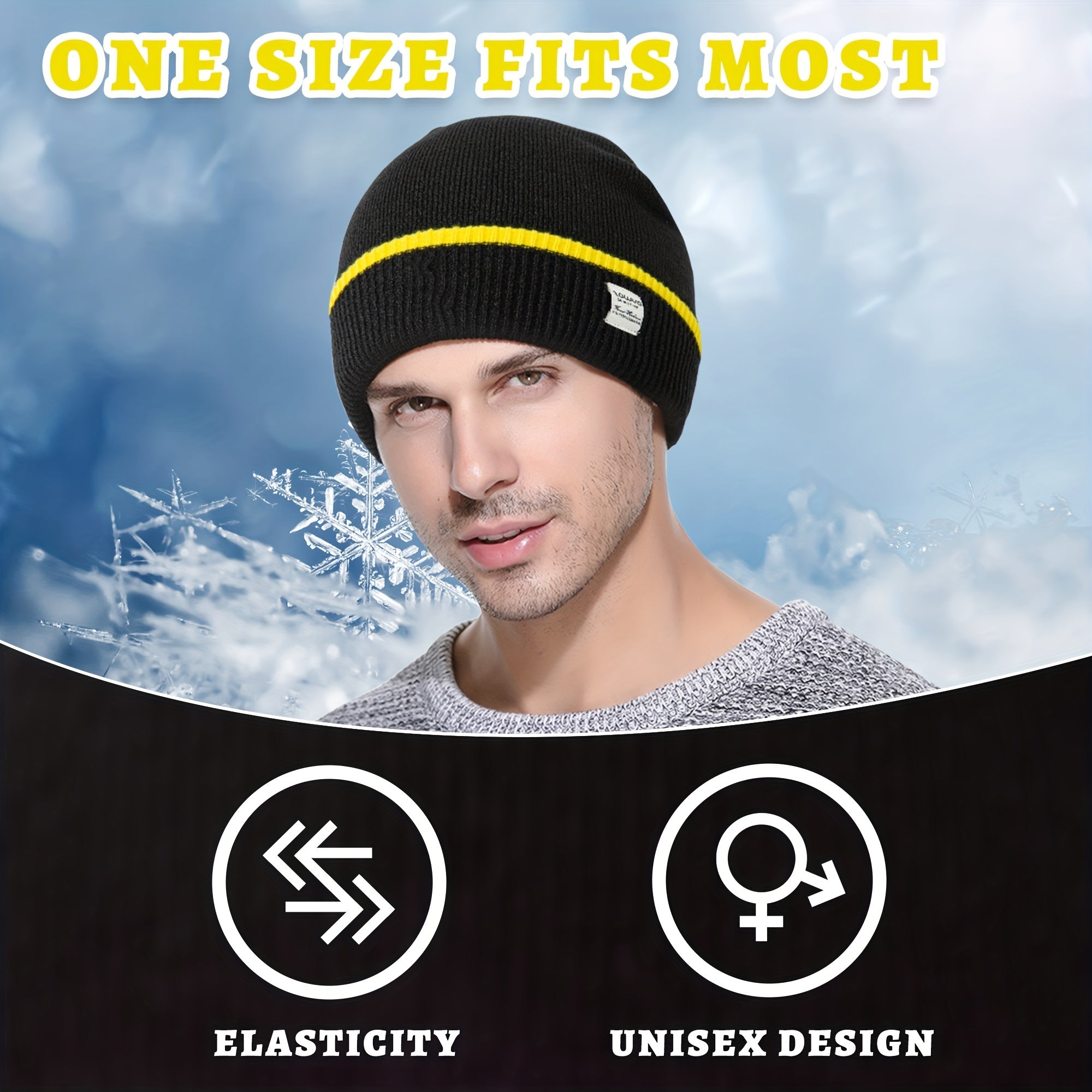 Slouchy Knit Beanie Hat for Winter
