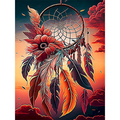Colorful Feather DIY Paint by Numbers Kit 16x20inches