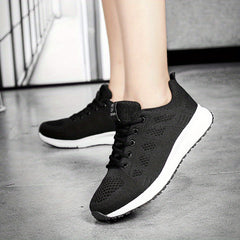 Women's Lace Up Running Shoes Comfort Mesh Sneakers