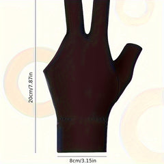 Fingerless 3 Finger Billiards Gloves Left Hand High Elastic Gloves