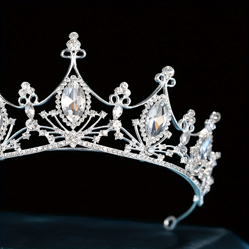 Crystal Crown Silvery Princess Tiara Head Jewelry Hair Accessories