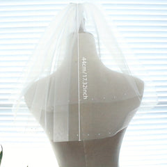 Double Layer Short Head Veil With Comb Mesh Veil Bridal Wedding Hair Accessories