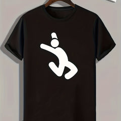Pattern Print Men's Sports T-shirt Comfy Graphic Tee Outdoor Clothing