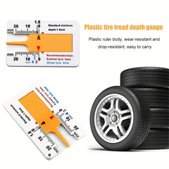 20mm Car Wheel Tread Depthometer Ruler Plastic Tread Gauge Tire Meter