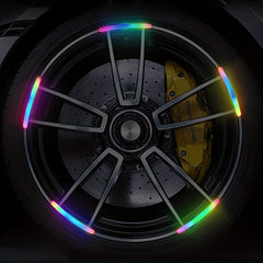 40pcs Car Wheel Hub Reflective Sticker Rim Strips Night Driving Luminous Sticker