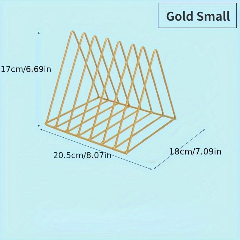 Small Bookshelf Triangle Rack Iron Storage Fresh Wind Small Magazine Book Storag