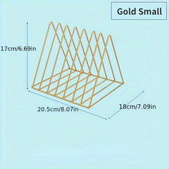 Small Bookshelf Triangle Rack Iron Storage Fresh Wind Small Magazine Book Storag