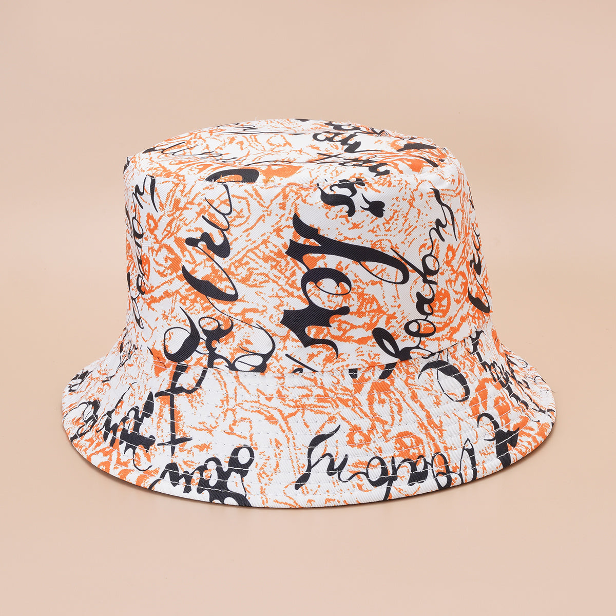 Unisex Letters Print Sunshade Bucket Hat - Outdoor Vacation Travel