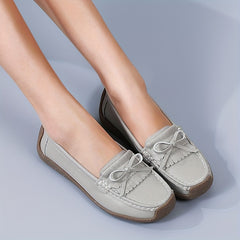 Women's Bowknot Flat Shoes Lightweight Slip On Shoes