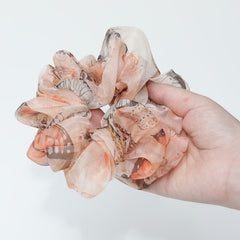 Oversized Butterfly Print Hair Scrunchie Chiffon Organza Women Girls