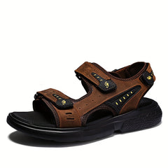 Men's Open Toe Strap Sandals Hook Loop Fastener Anti Skid Soft Sole