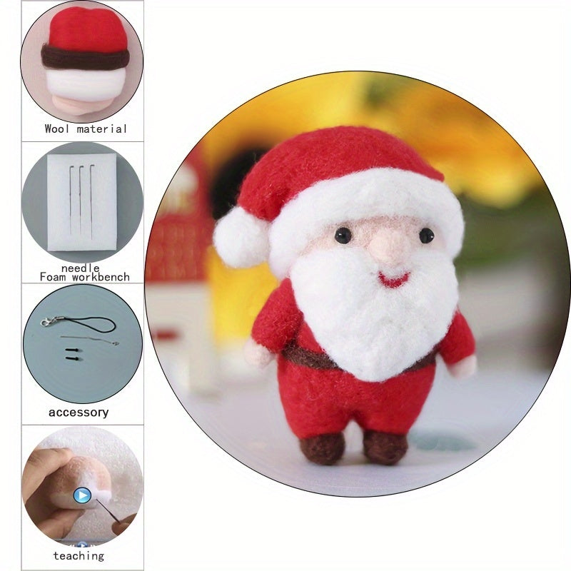 Santa Claus Needle Felting Starter Kit DIY Wool Supplies