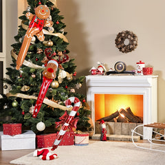 7 Pieces 24" Christmas Inflatable Stick Candy Cane Elk Snow Balloon Santa Decor