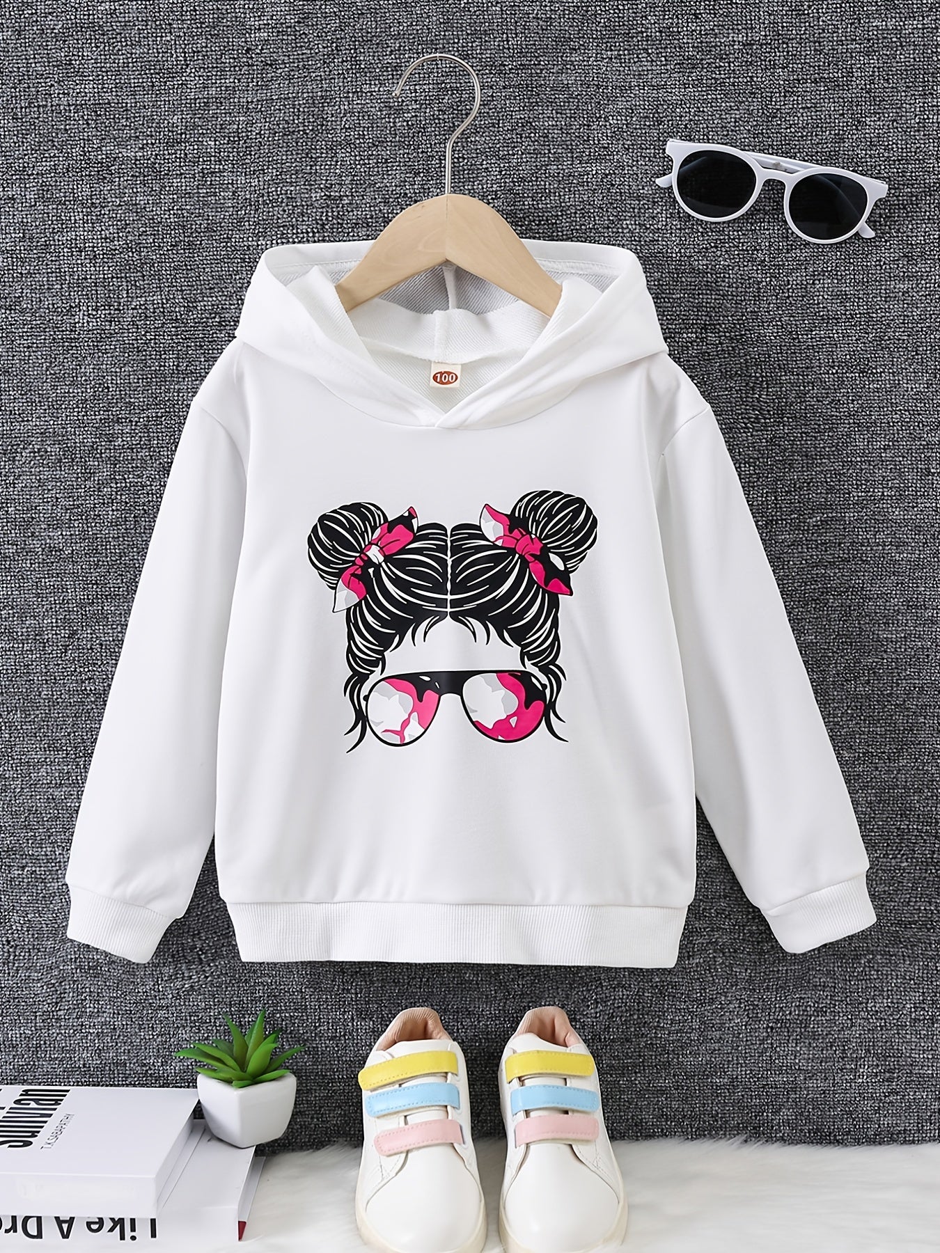 Girls' Camo Portrait Graphic Hooded Sweatshirt