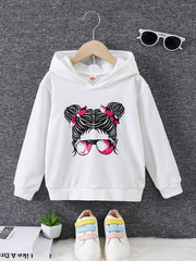 Girls' Camo Portrait Graphic Hooded Sweatshirt