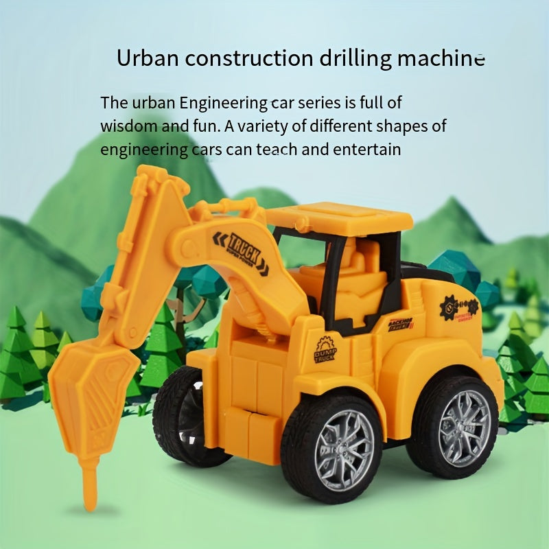 Pull Back Toy Car Excavator Educational Small Car