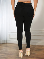 High Stretch Denim Pants Slim Fit High Rise Skinny Jeans