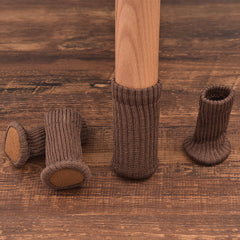 24pcs Woolen Chair Leg Socks Floor Protectors