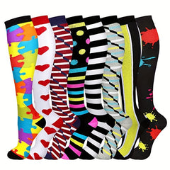 Compression Socks for Women and Men - Colorful Support for Athletics