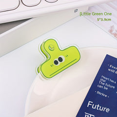 2pcs Acrylic Transparent Cartoon File Storage Clips