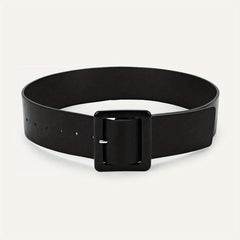 Chic Wide Belt Square Buckle PU Girdle for Women