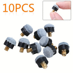 10pcs Soft Pool Snooker Billiards Cue Tips Screw On Cue Tip