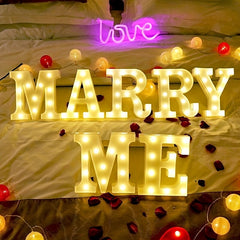 LED Letter Light Number Symbol Shape Proposal Statement Home Decor