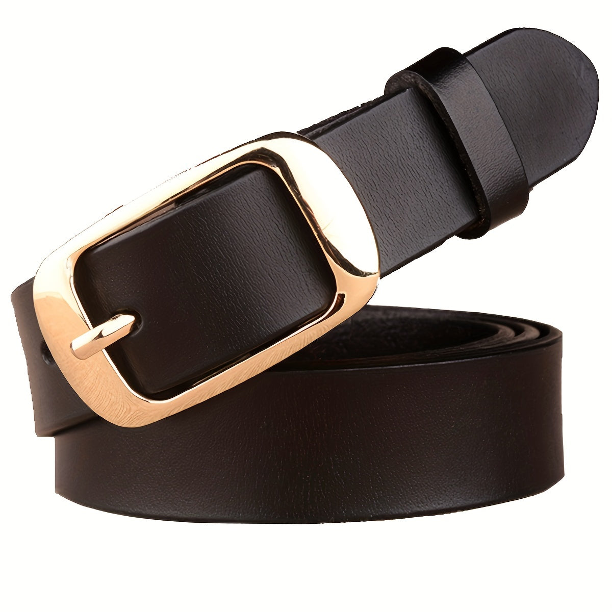 Vintage Leather Belt Solid Casual Jeans Belt for Women