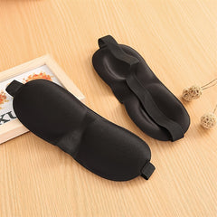 Smooth Solid Sleep Eye Mask 3D Contoured Soft Blindfold with Adjustable Strap