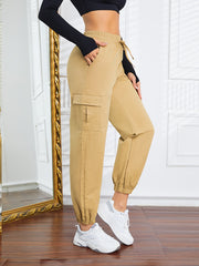 Women's Athleisure Drawstring Jogger Running Cargo Pants