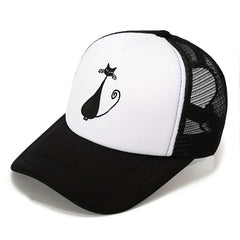 Cat Print Outdoor Sunshade Breathable Baseball Cap