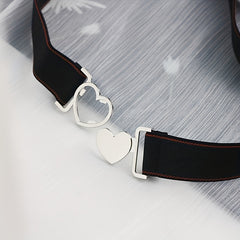 Girls Elastic Waist Belt Heart Buckle Stretch Jeans Pants Dress