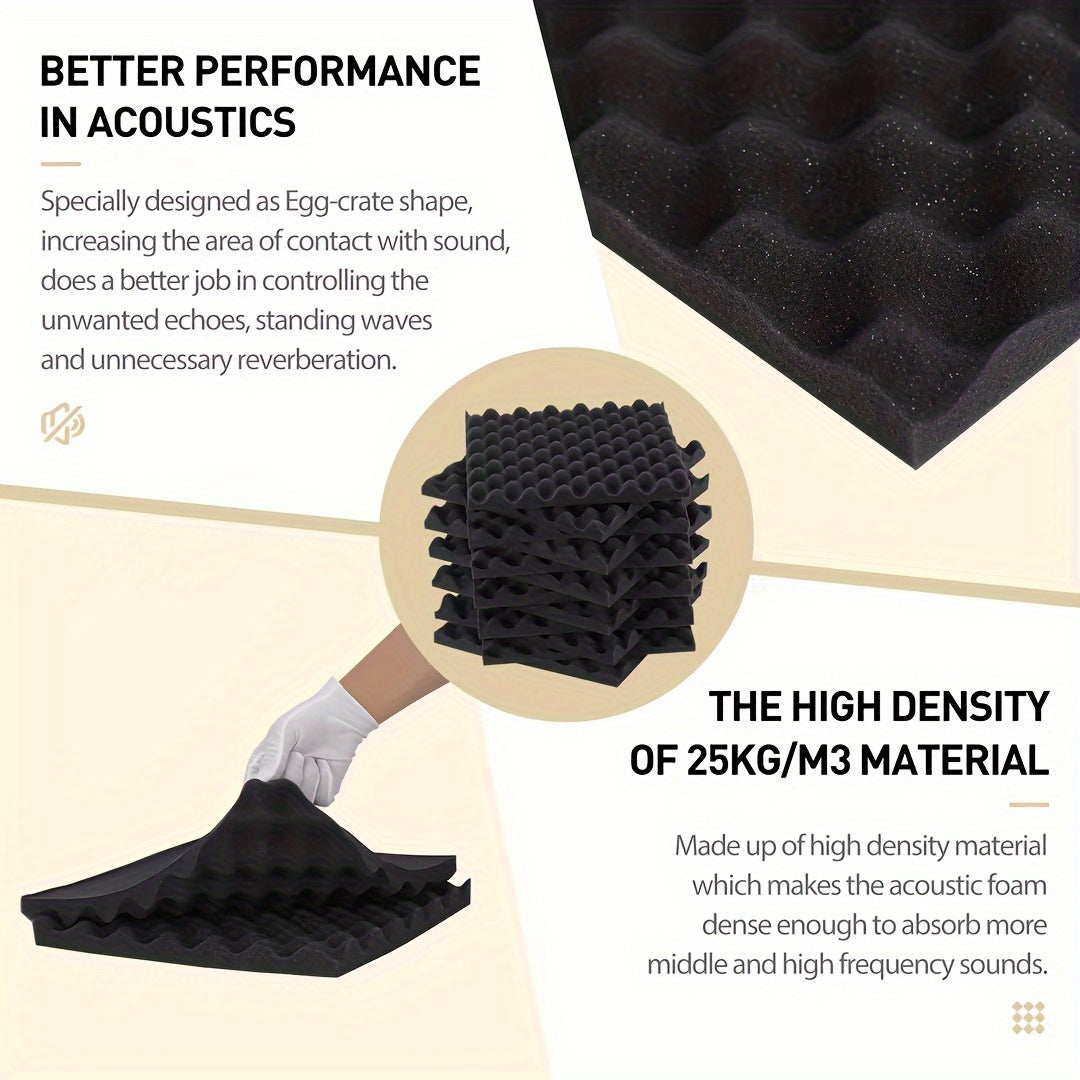 36pcs Flame Retardant Sound Absorbing Cotton for Acoustic Treatment