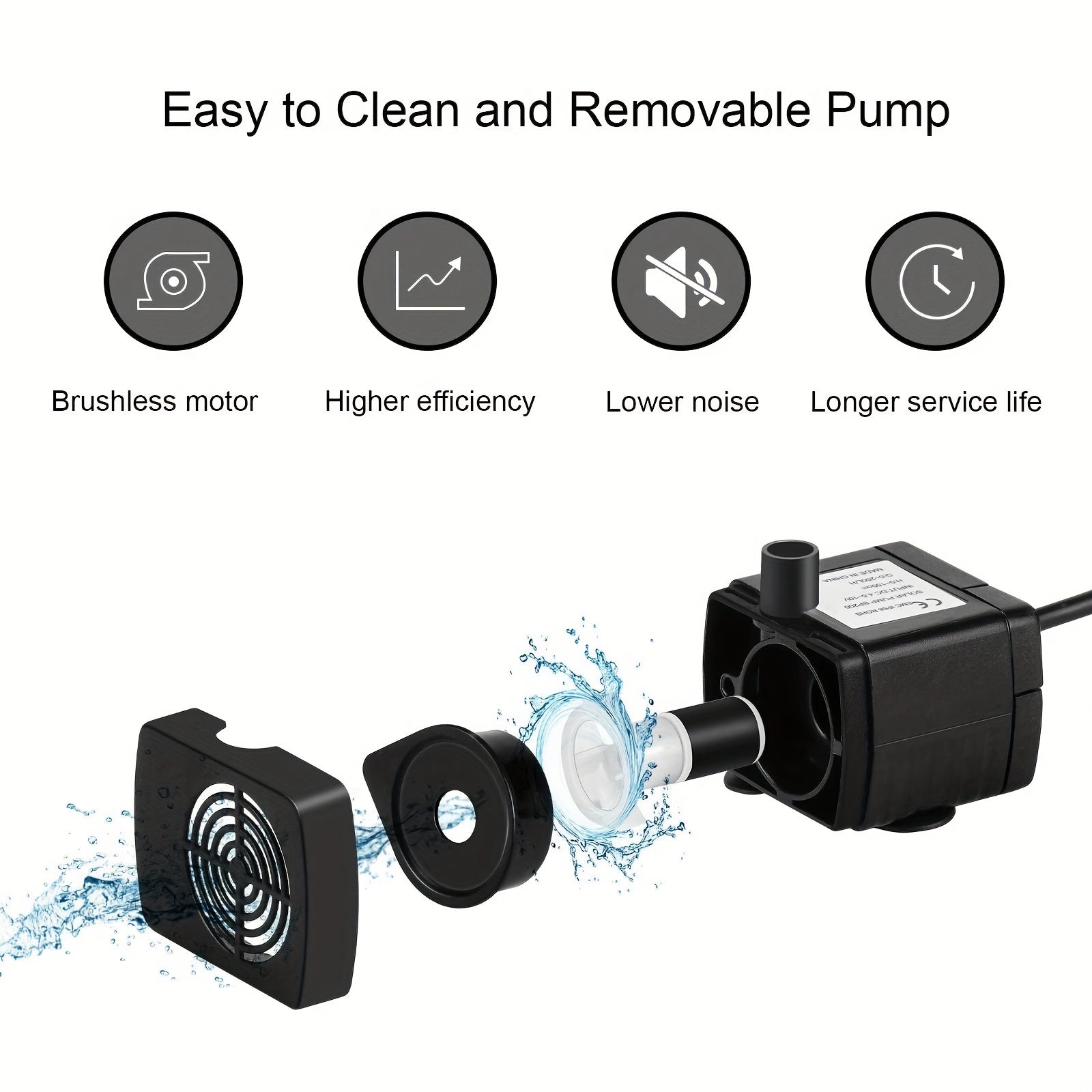 Solar Fountain Pump Kit 8 Nozzles for Bird Bath Pond Garden