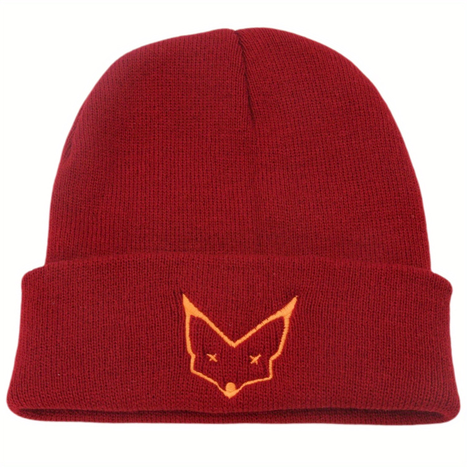 Fashionable Ear Protection Knit Beanie Hat With Animal Embroidery