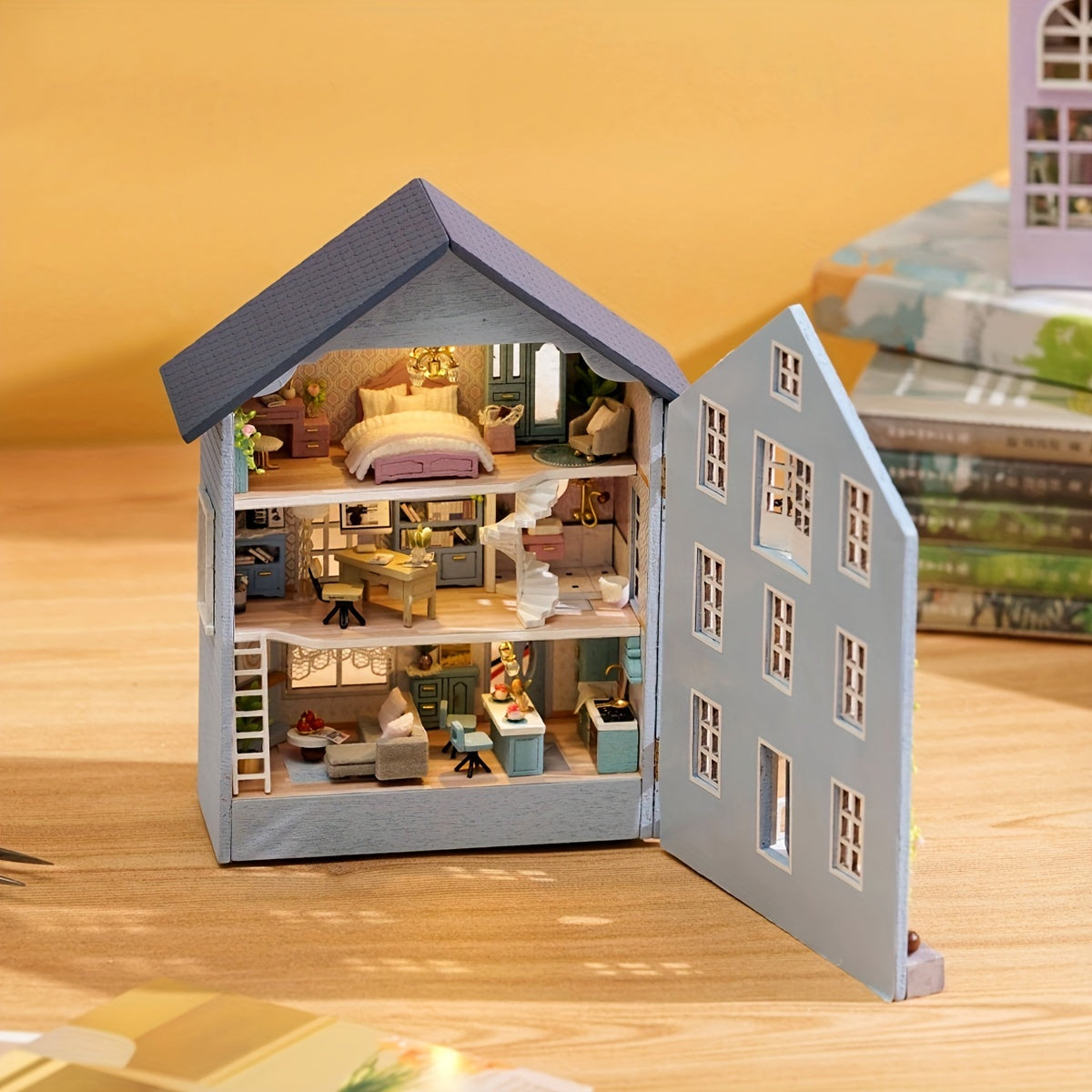 DIY Dollhouse Kit with Furniture & Decorations - Perfect Birthday Gift for Girls