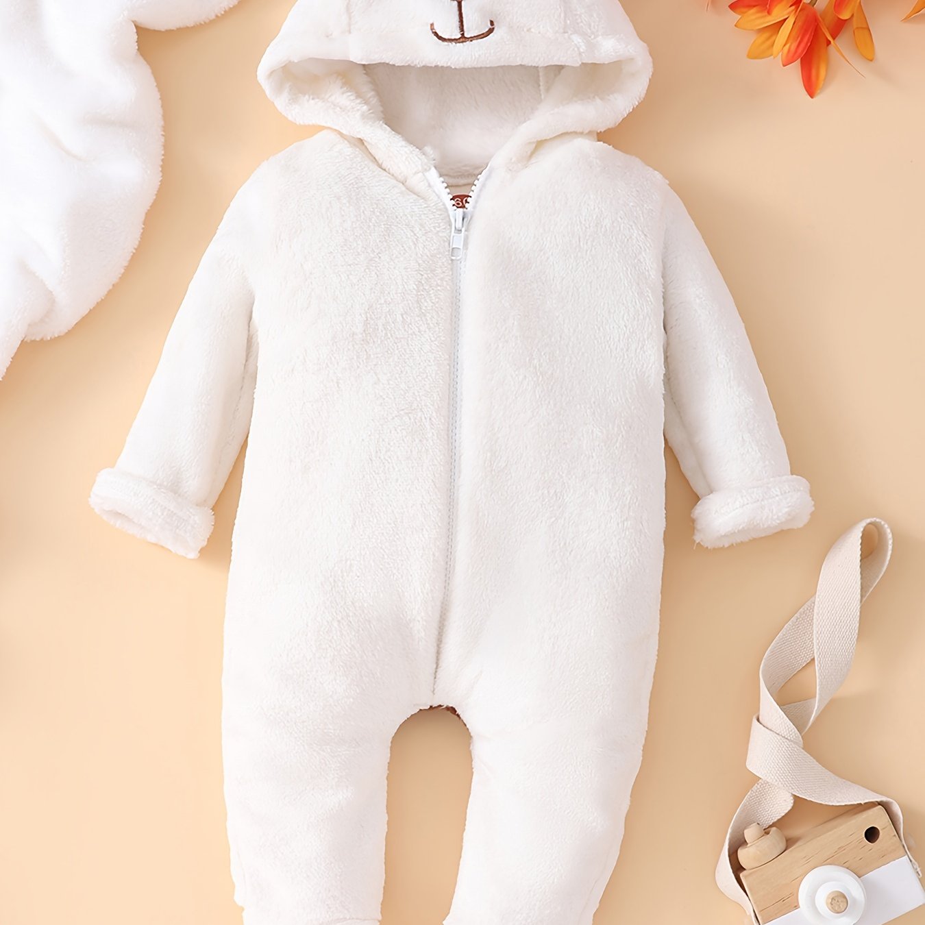 Newborn Fleece Snowsuit Winter Onesie Hooded Romper