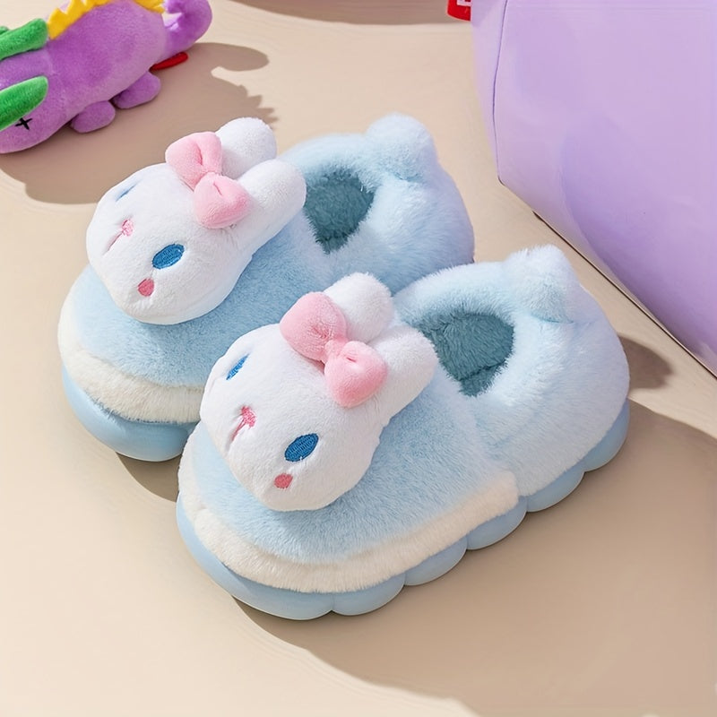 Furry House Shoes for Girls Soft Non-Slip Winter Walking Shoes