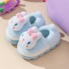 Furry House Shoes for Girls Soft Non-Slip Winter Walking Shoes