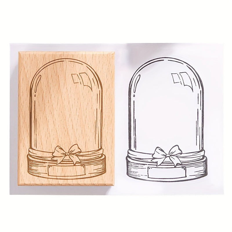 Wooden Bottle Stamp for DIY Craft Decoration