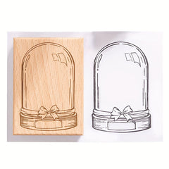 Wooden Bottle Stamp for DIY Craft Decoration