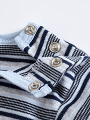 Baby Boy's Striped Romper Long Sleeve Sports Romper