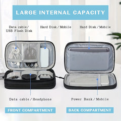 Travel Cable Bag Pouch Double Layer Lightweight Organizer