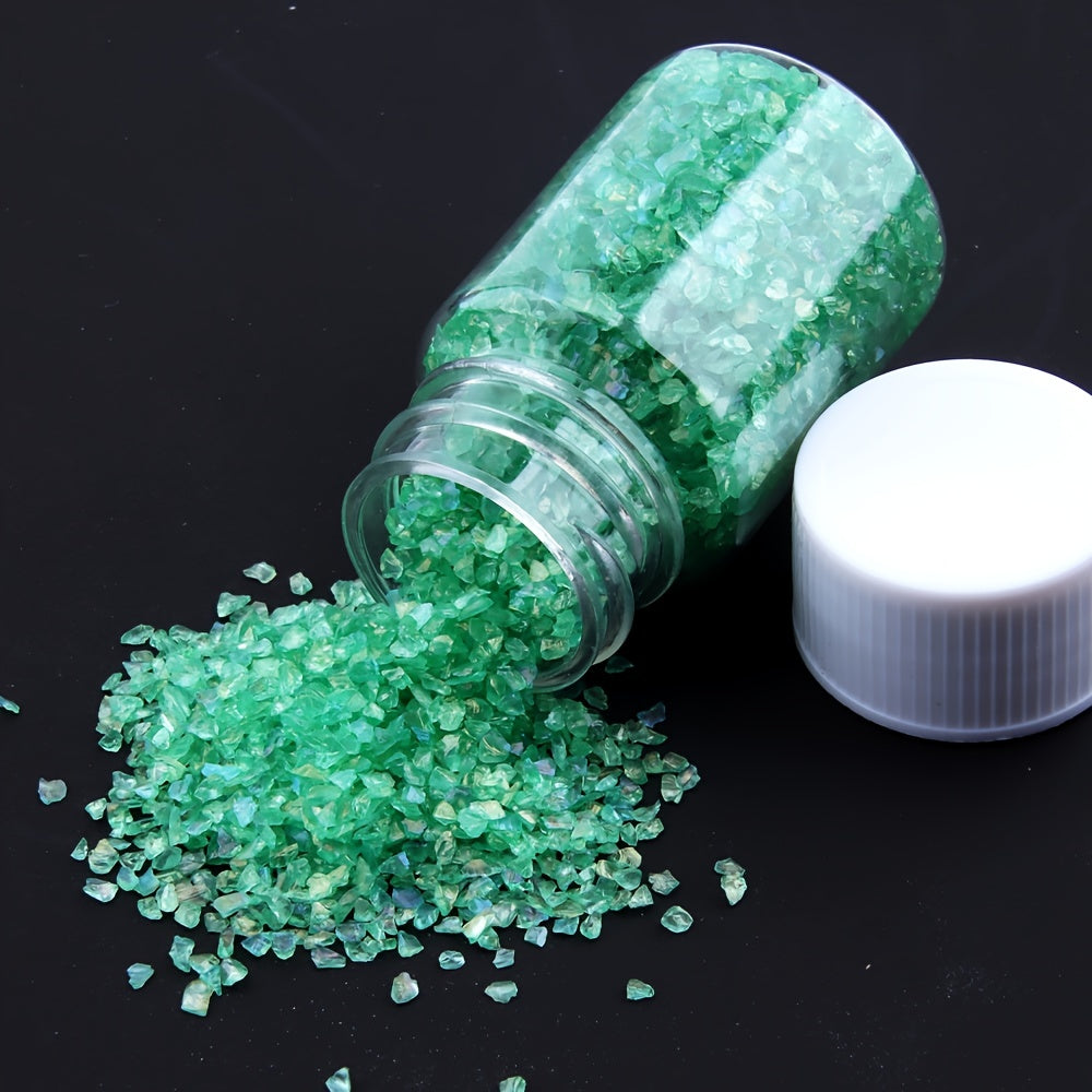 20 Colors Crushed Glass Clear Metallic Crystal Chip Broken Glass Chips Glitter