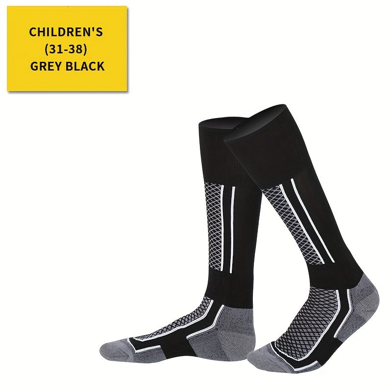 Winter Ski Socks For Men Women Thermal Extra Thick Warm Heated Knee High Socks