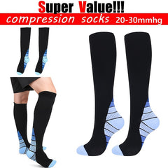 Men's 20-30mmHg Compression Socks for Running Cycling