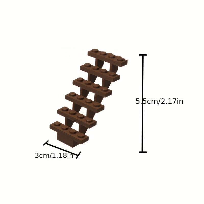 5pcs Building Block Staircase Character Christmas Architectural DIY Toys