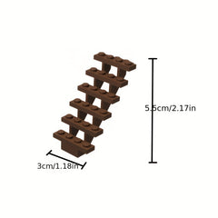 5pcs Building Block Staircase Character Christmas Architectural DIY Toys